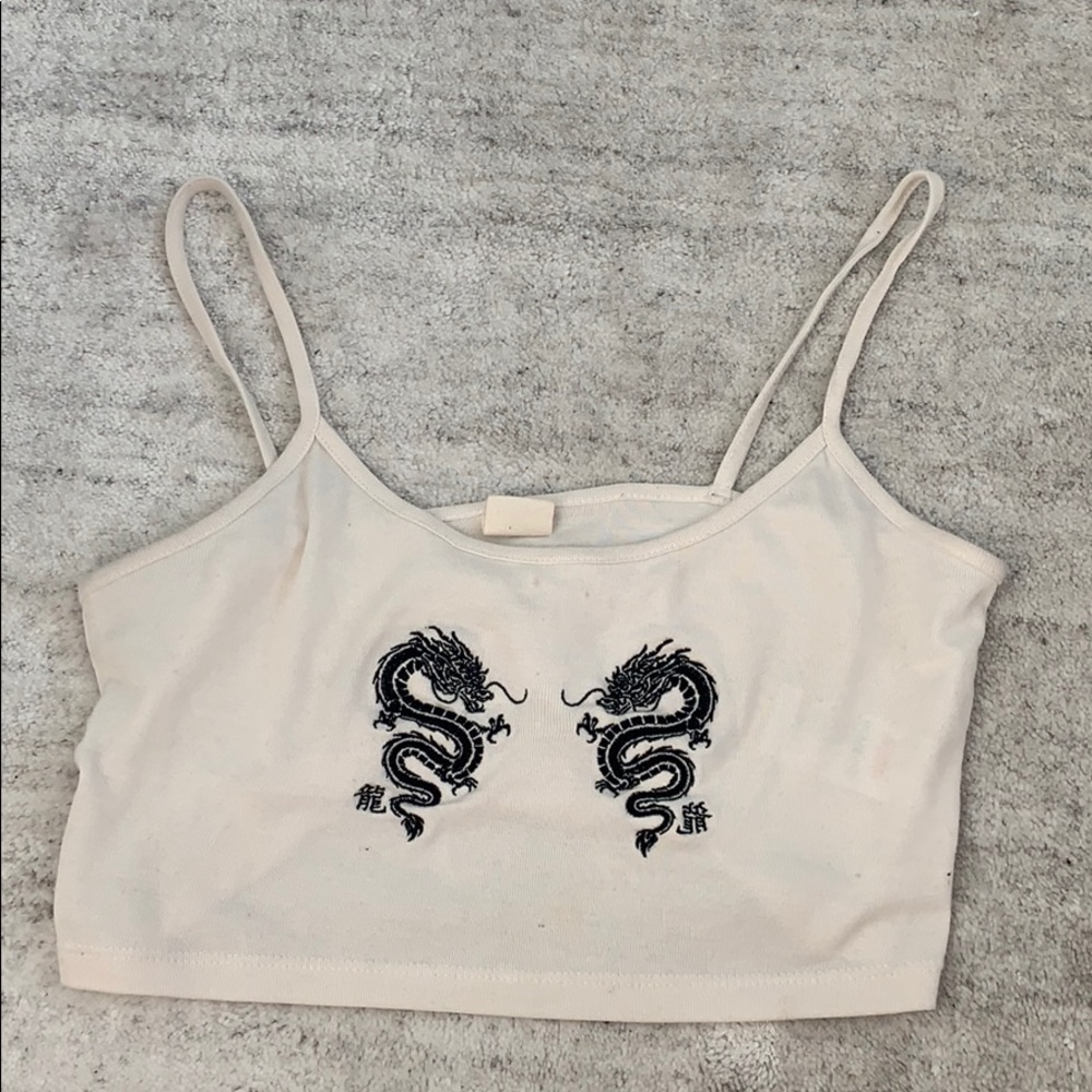 Cute tank top with dragons.